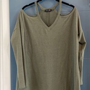 Cold shoulder tunic